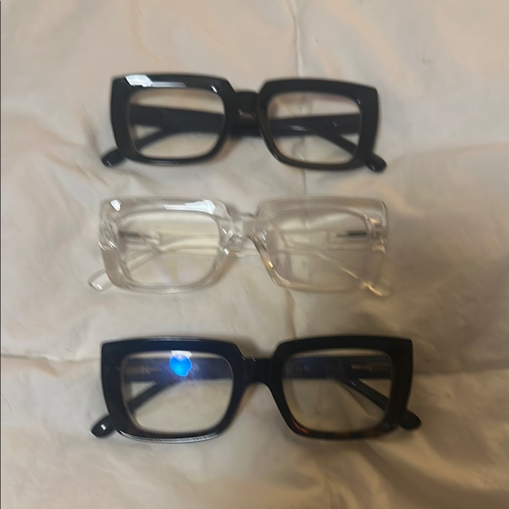 Stylish Black and Clear Women's Glasses